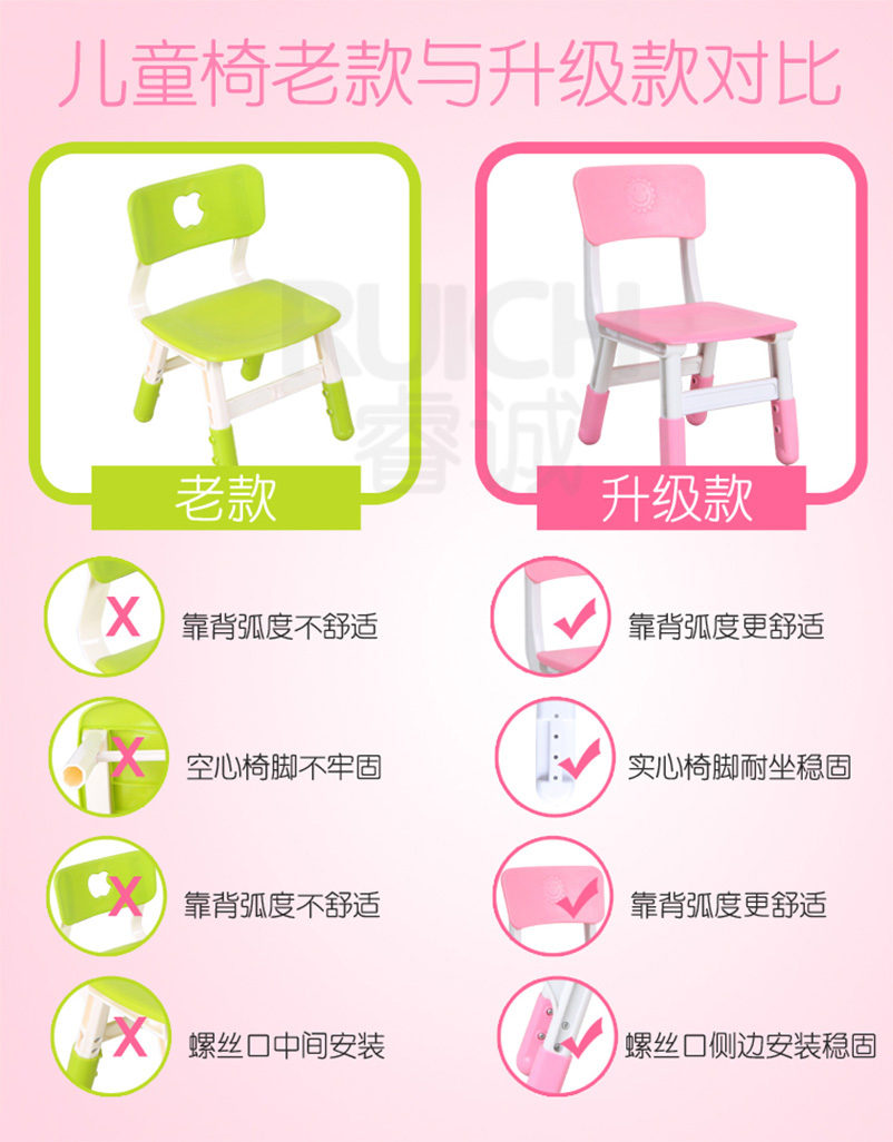 兒童高檔塑料升降椅